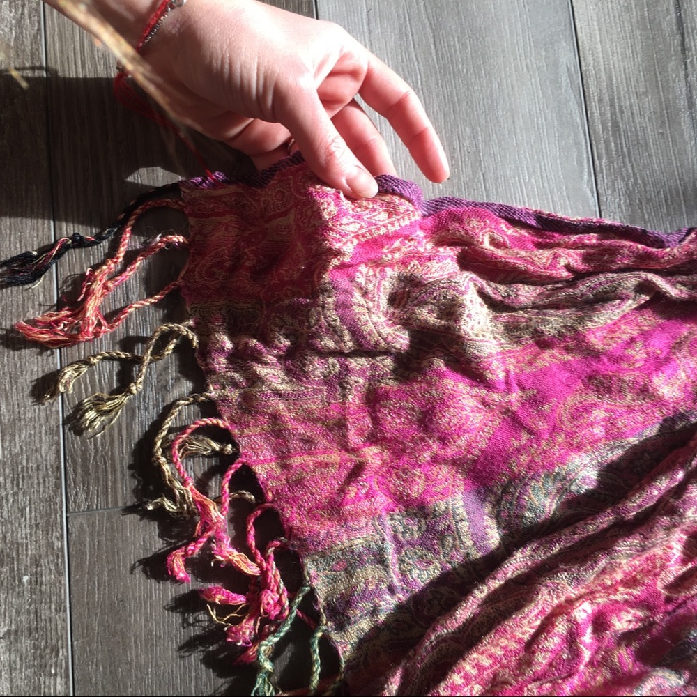 Bohemian pink scarf